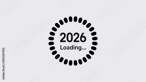 Modern loading animation for 2026 with circular design