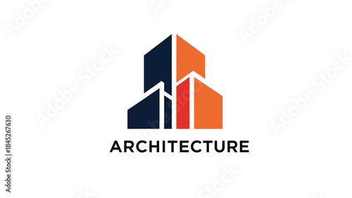 Modern architecture logo design symbolizing innovation and progress in the construction industry