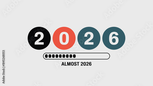 Futuristic countdown to 2026 with loading progress