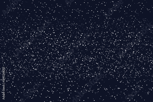 Deep space navy blue night sky with twinkling white stars dots cosmic galaxy universe backdrop vector illustration for celestial themed design