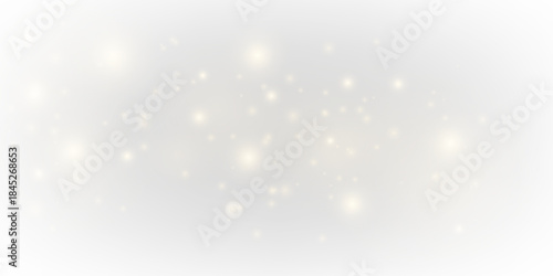Fine golden dust sparkles gently, filling the scene with warm luminous shine. The floating particles add elegance and light motion. Perfect for luxury backgrounds PNG