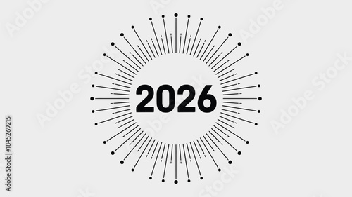 Modern 2026 design element with dynamic lines and dots