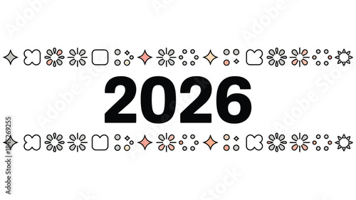 Modern 2026 design with decorative floral patterns