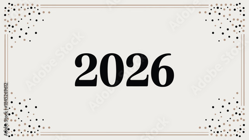 Modern 2026 celebration background with confetti design