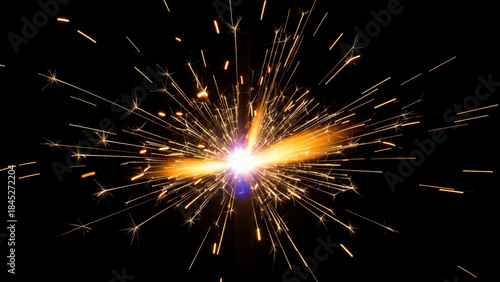 Wallpaper Mural a close up of a sparkle on a black background Torontodigital.ca