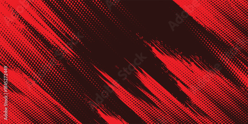 black red dragon decal brush fire volcano lava sakura Asia Japan anime style illustration sporty background banner style illustration.