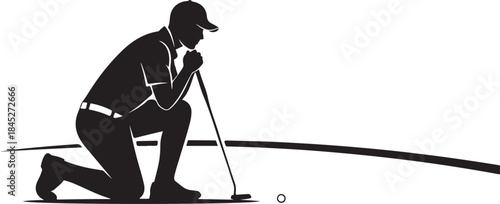 A dynamic collection of golfing swing silhouettes showcasing players in various stages of motion—backswing