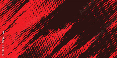 black red dragon decal brush fire volcano lava sakura Asia Japan anime style illustration sporty background banner style illustration.