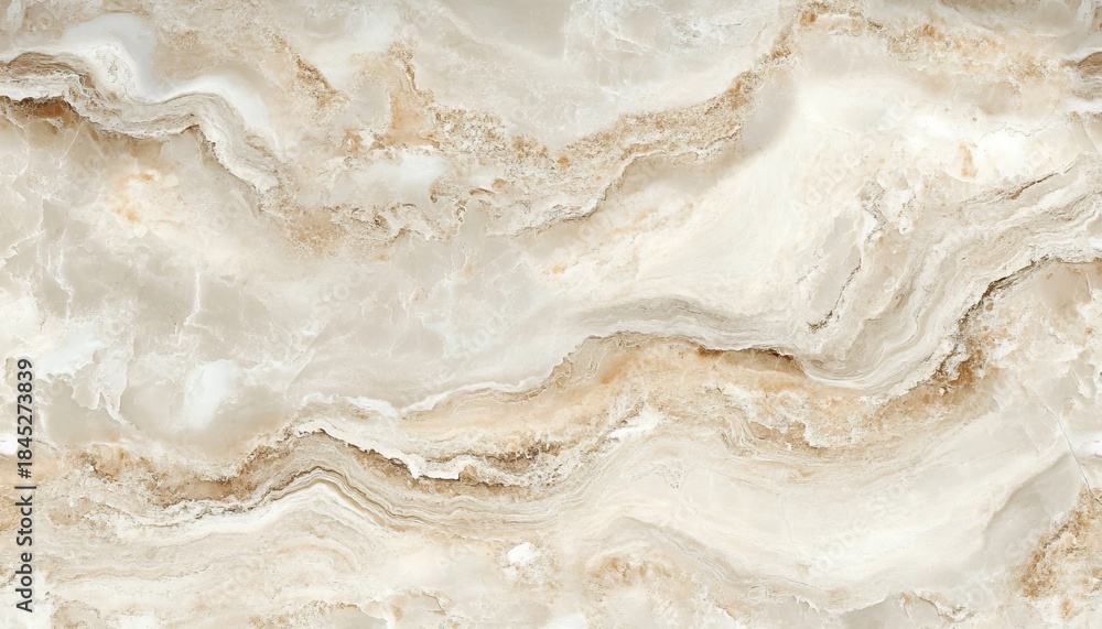 Obraz premium Elegant Luxury Marble Stone Pattern Texture for Stylish Interiors and Backgrounds in Beige and White