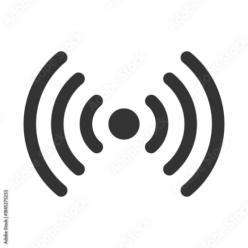 Wifi signal symbols isolated flat style design.