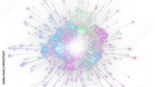 colorful fireworks on black background photo