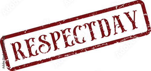 Professional Grungy Red Respectday Stamp Symbol Representing Commemoration and Special Occasions