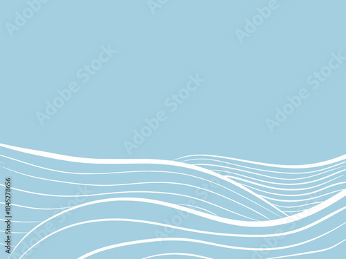 The clean, flowing composition evokes a sense of calm, freshness, and nature. Ideal backdrop for spring/summer themes, environmental projects, health and wellness branding, or simple website headers.