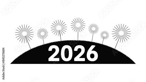 Modern 2026 celebration with fireworks display
