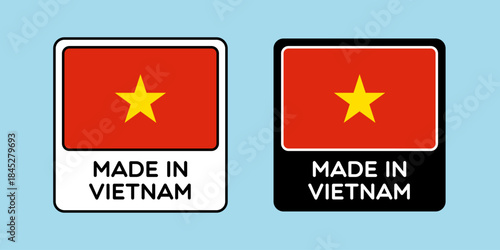 Vector Made in Vietnam Labels