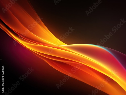 Vibrant Orange Fiery Wave Abstract Background Design.