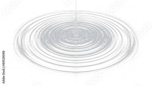 water ripple in the dark with a black background