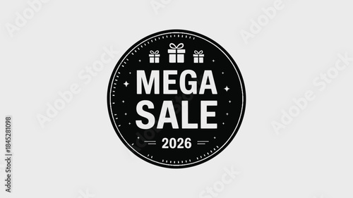 Mega sale shopping event with gifts and discounts