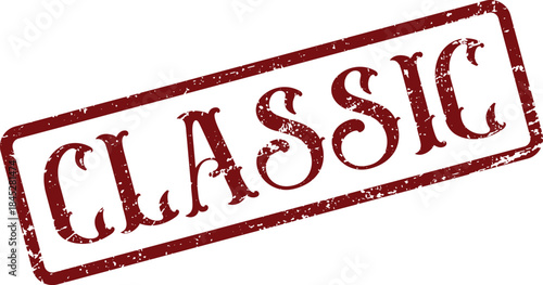 Classic word message displayed prominently on a textured vintage style rubber stamp