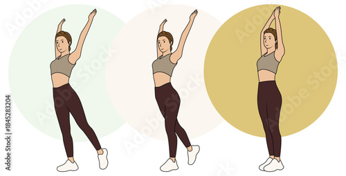 A woman doing the tadasana pose.