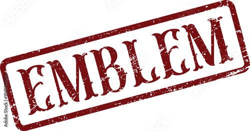 Distressed Red Emblem Stamp Impression Highlighting Significant Organizational Identity and Recognition