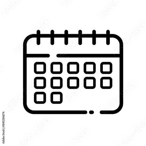 Calendar,  schedule  - line vector icon