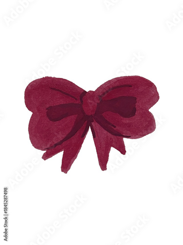 Red Burgundy Bow Ribbon