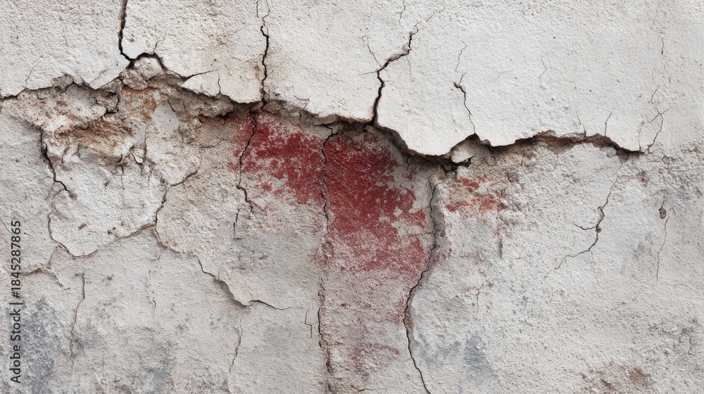 Obraz premium Cracked wall with faded paint detail