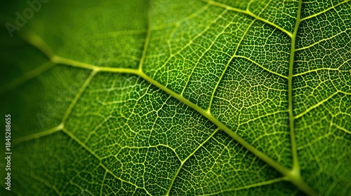 Close look at leaf texture and veins