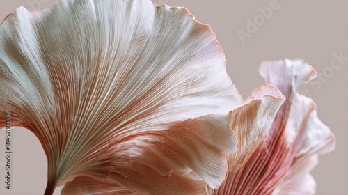 Unique plant leaves in soft tones