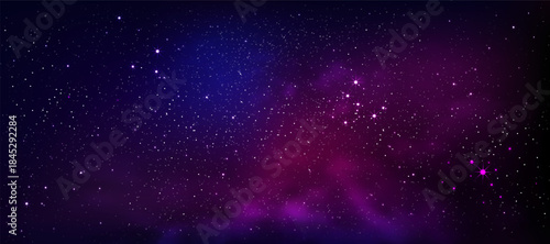 Background,space sky in universe at night with starry star,cloud.Dreamy black deep satellite in dark blue night and starlight with comet,cosmic midnight.Vector Design for ramada