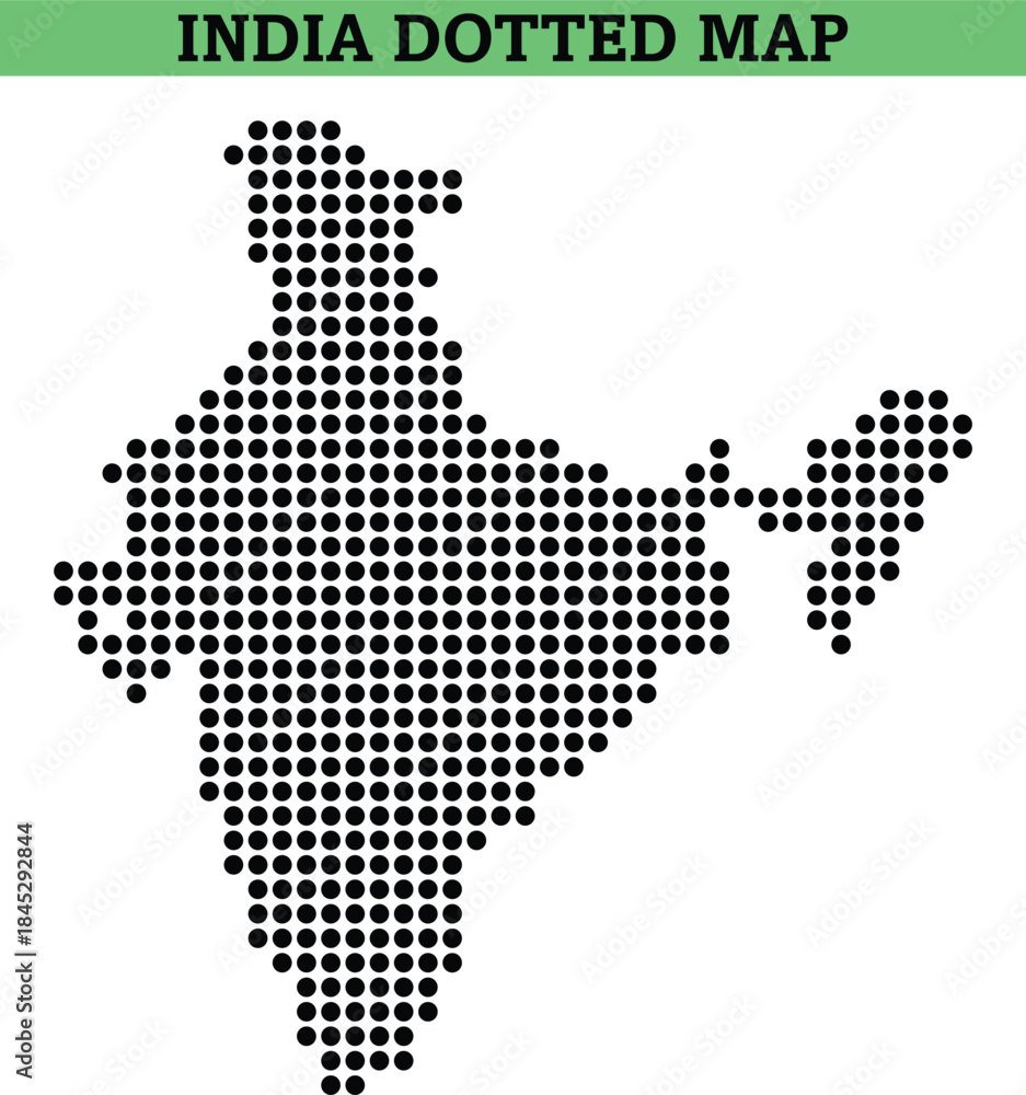 Obraz premium Creative dotted map representation of India perfect for infographics print materials and advertising