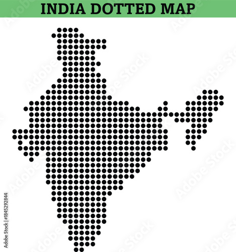 Creative dotted map representation of India perfect for infographics print materials and advertising