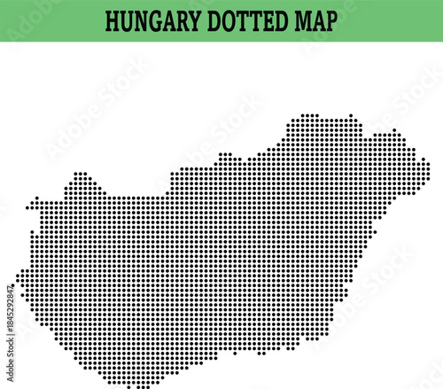 Modern dotted map composition of Hungary crafted for presentations educational content and media