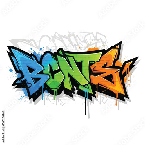 Colorful Graffiti Artwork Featuring Bold Street Lettering and Dripping Details.