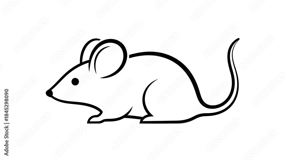 Fototapeta premium vector illustration of a cartoon mouse