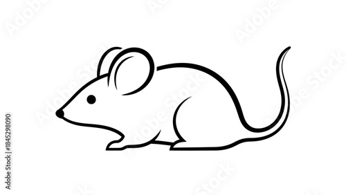vector illustration of a cartoon mouse