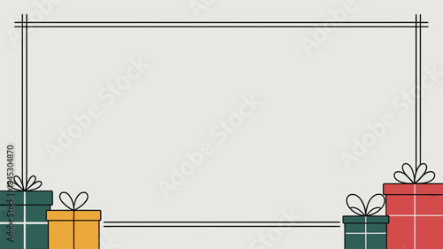 Colorful gifts stacked with elegant ribbons