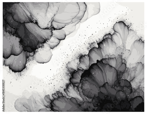 A soft, flowing grayscale marble pattern ideal as a background for websites, presentations, and art. Subtle gradients and organic shapes evoke calm, sophistication