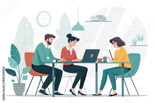 business people in the city