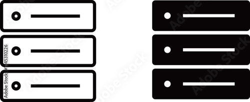 シンプルなサーバーのアイコンセット