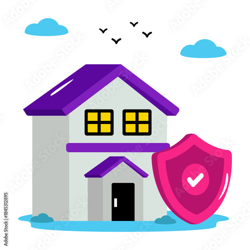 Premium download illustration of home security 