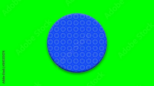 Wallpaper Mural Blue Circle with Geometric Pattern on Green Screen Background Abstract Motion Graphic Element. Torontodigital.ca