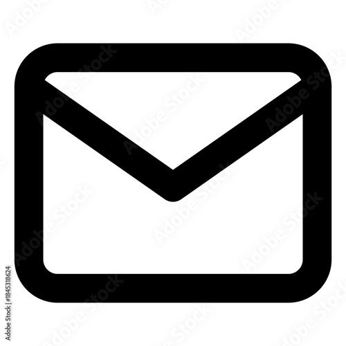 mail icon on black background