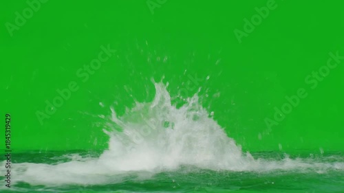 Wallpaper Mural Realistic Water Splash Eruption on a Green Screen Background. 4k Footage Greenscreen Video Torontodigital.ca