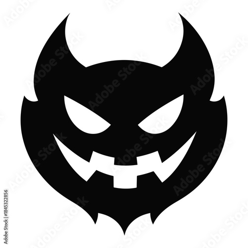 Gothic Smiling Demon Mask Icon