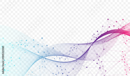 Global network connection banner design template. Header social network communication in the global business concept. Big data visualization. Internet technology