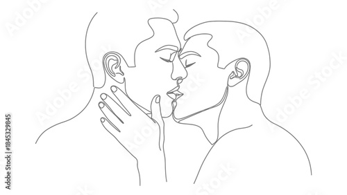 Tender moment of two people sharing a gentle embrace and affection