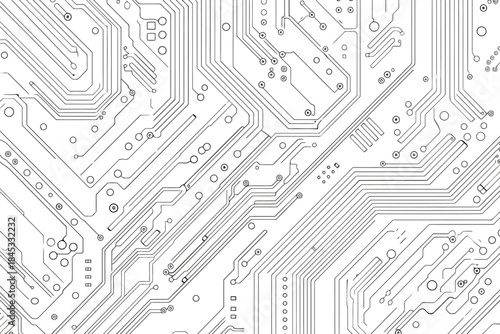 Tech Circuit Board Background isolated