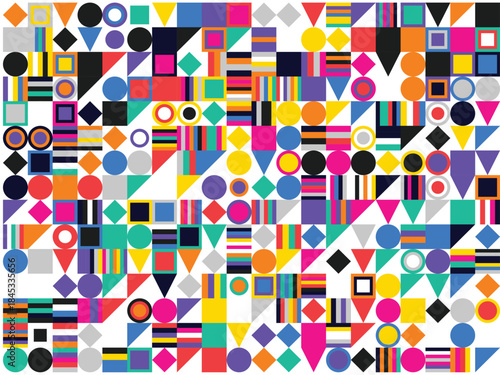Vibrant geometric pattern